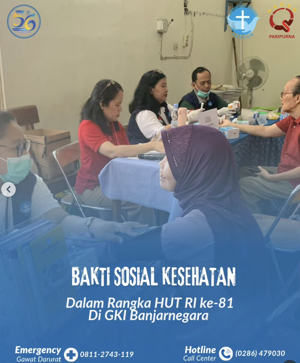 Aksi Bakti Sosial Kesehatan RS Emanuel bersama GKI Banjarnegara