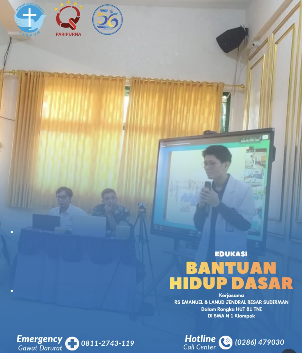 Edukasi Bantuan Hidup Dasar (BHD) RS Emanuel Bersama Lanud Jenderal Besar Soedirman dalam Rangka HUT TNI ke-81